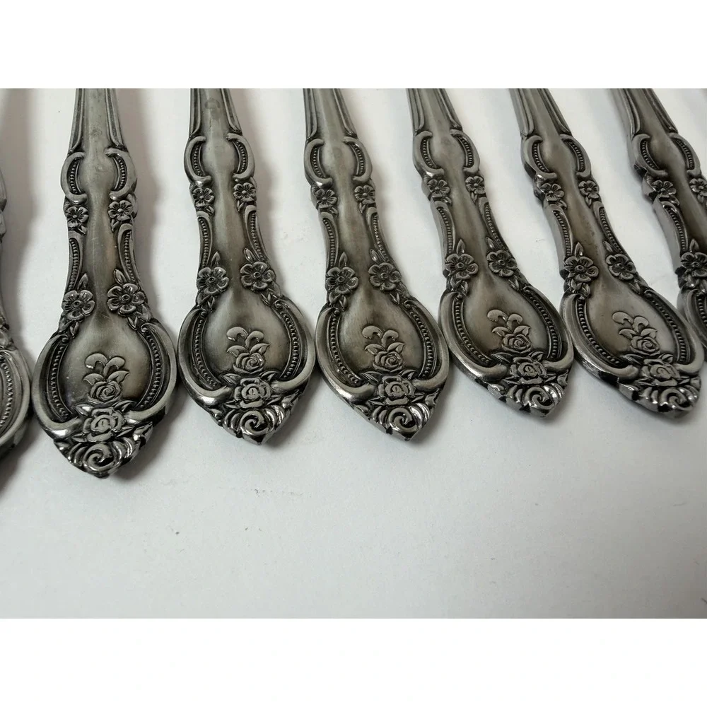 Marseilles Stainless Salad Forks Set Of 8 Japan Vintage Flower MCm